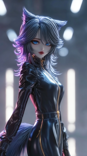 masterpiece, best quality, 8k, ultra-detailed, CG anime girl, full body shot, slender capable figure预览效果