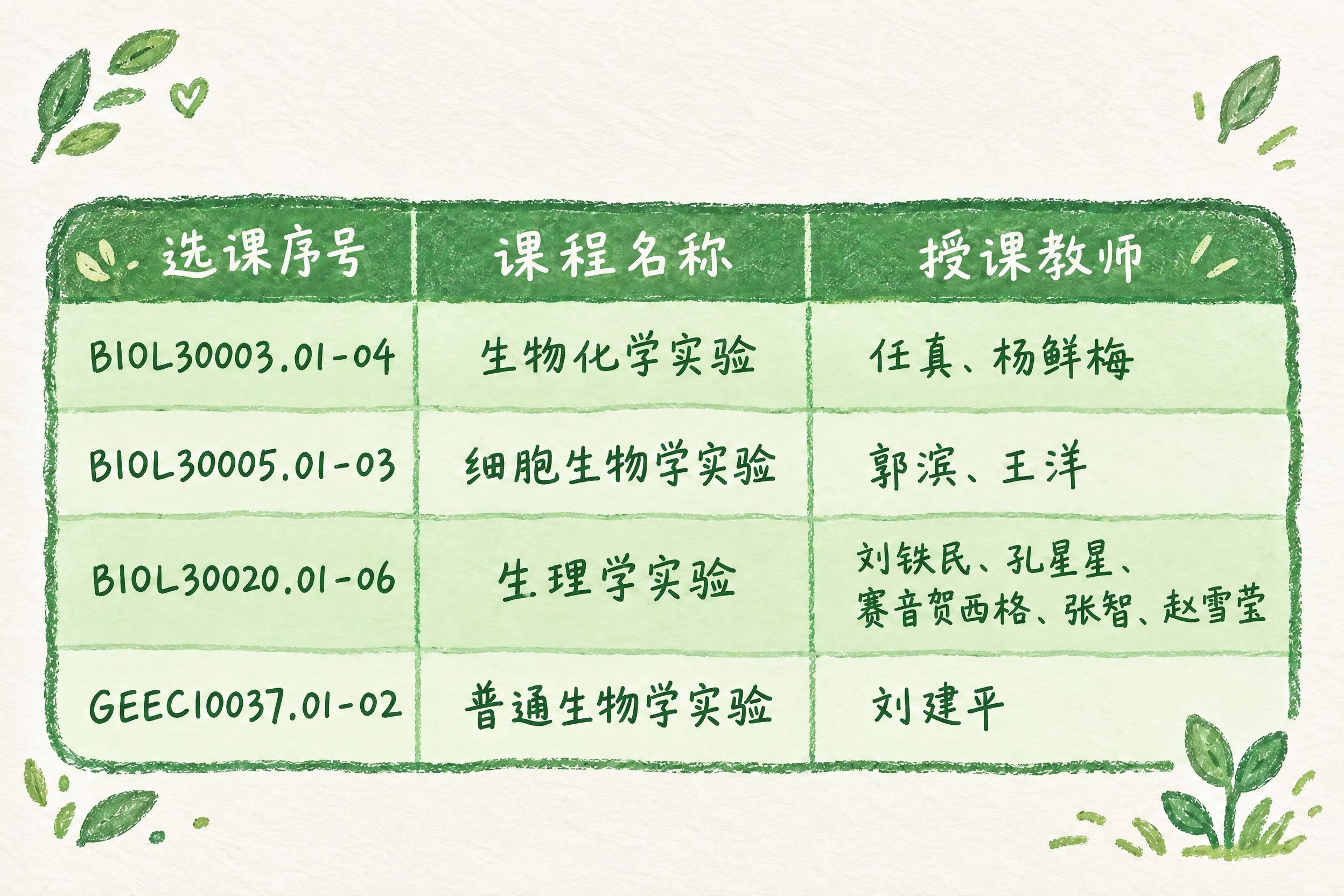 去掉表格最上方的"课程表"大标题表头，保留三列表头（选课序号、… - 图片创意预览
