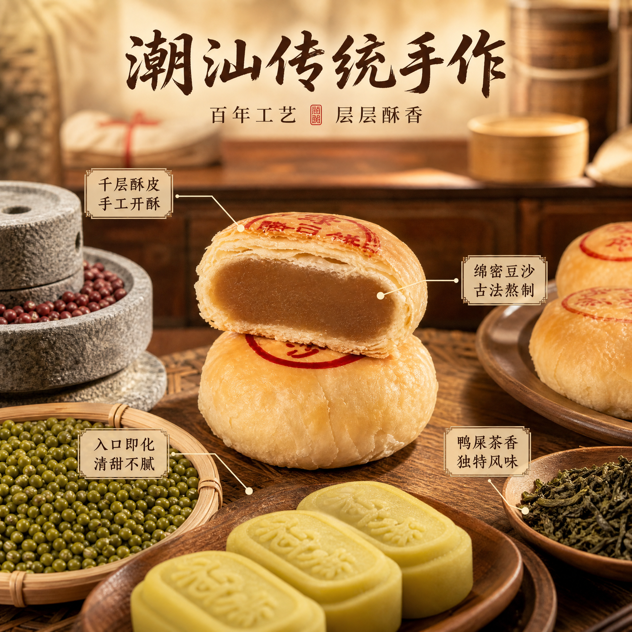 [主图-2] 潮汕糕点核心卖点工艺溯源图，传统手作信任背书。… - 图片创意预览