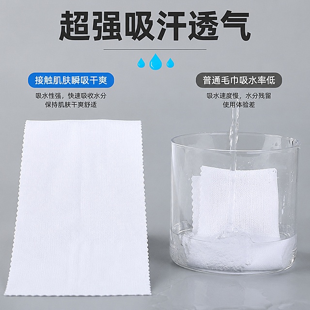 使用电商主图技能生成6张比例1:1的电商主图，适配平台为淘宝/天猫，商品为「图片1」，商品卖点为 一次性白毛巾宾馆酒店洗浴民宿理发店美容运动吸汗毛巾，