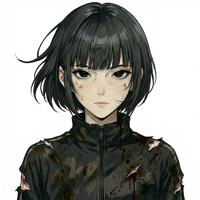 将嘴角调整为平直状态，背景替换为纯白色