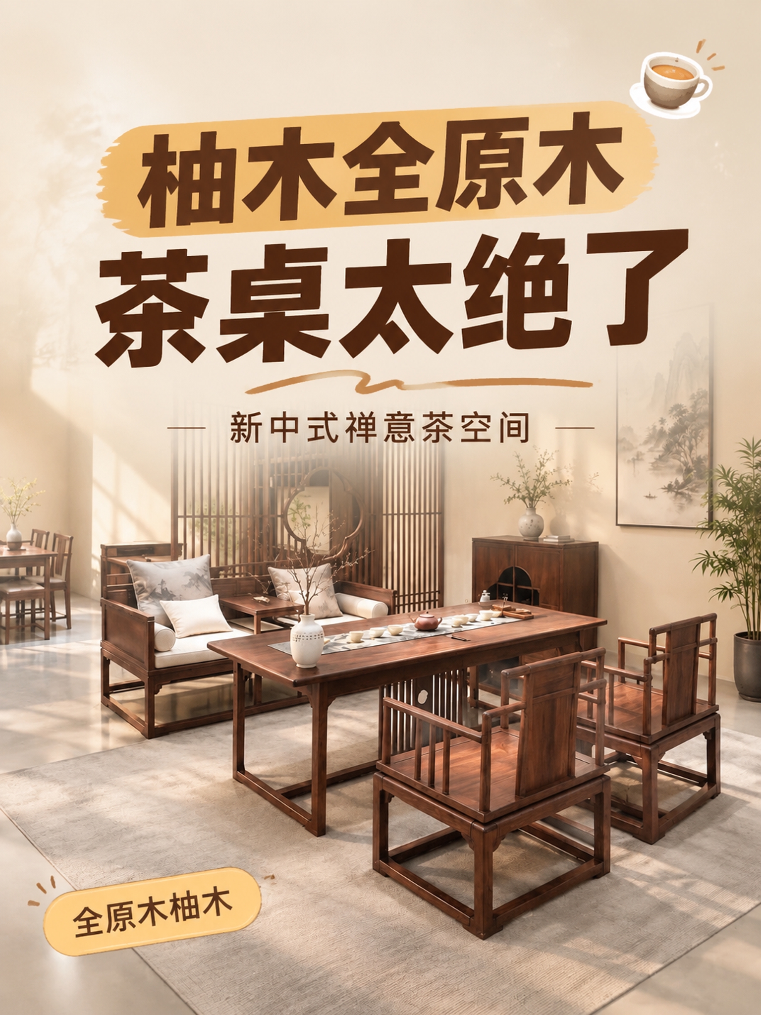 小红书笔记大字封面，配图大字，ins清新禅意风，版式精美，小红… - 图片创意预览
