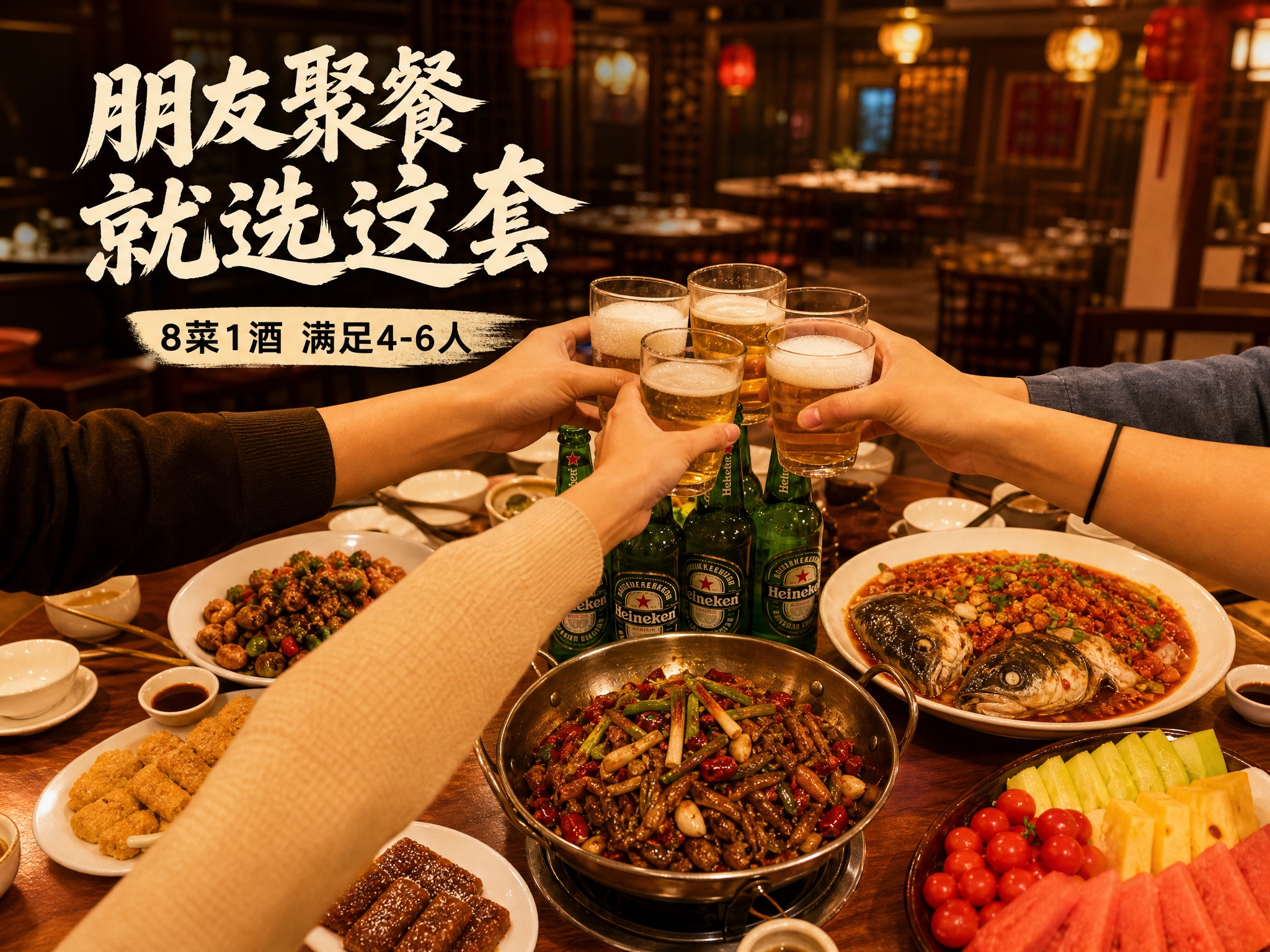 [主图-4] 聚餐场景体验 生活方式代入 [统一基调] 中式餐… - 图片创意预览