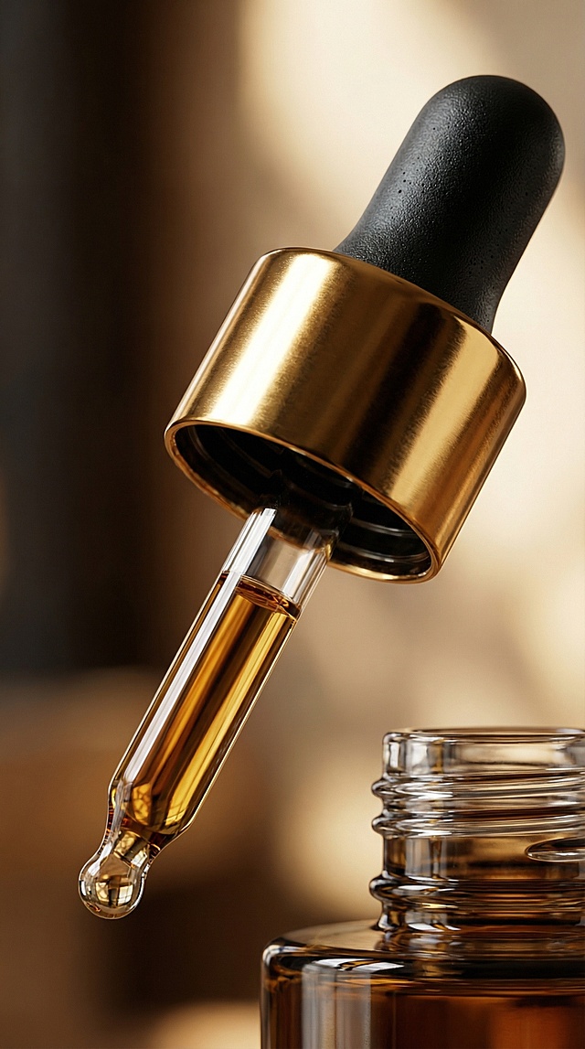 把香薰产产品抠出来，给产品细节特写，瓶身、滴管、标签