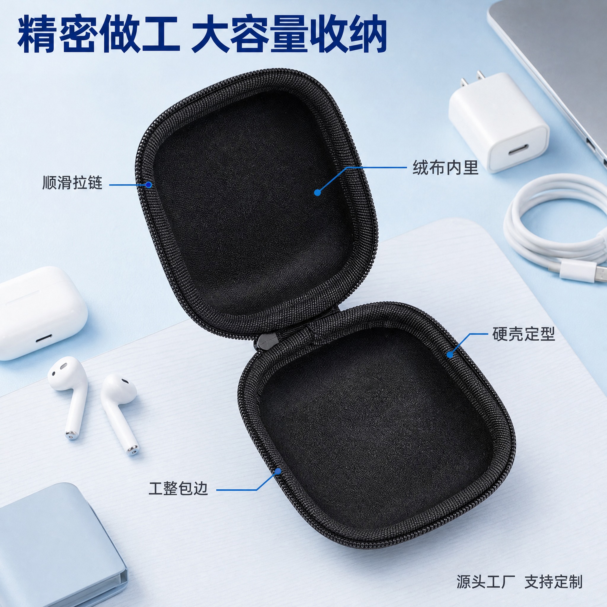 [主图-3] 松下小方盒剃须刀收纳包 内部空间与细节展示，突出… - 图片创意预览