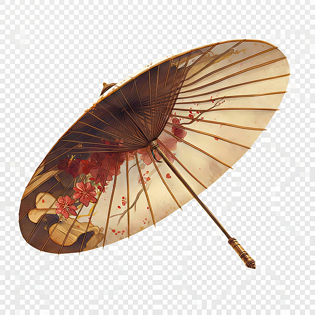 把白色的底去掉，伞抠出来