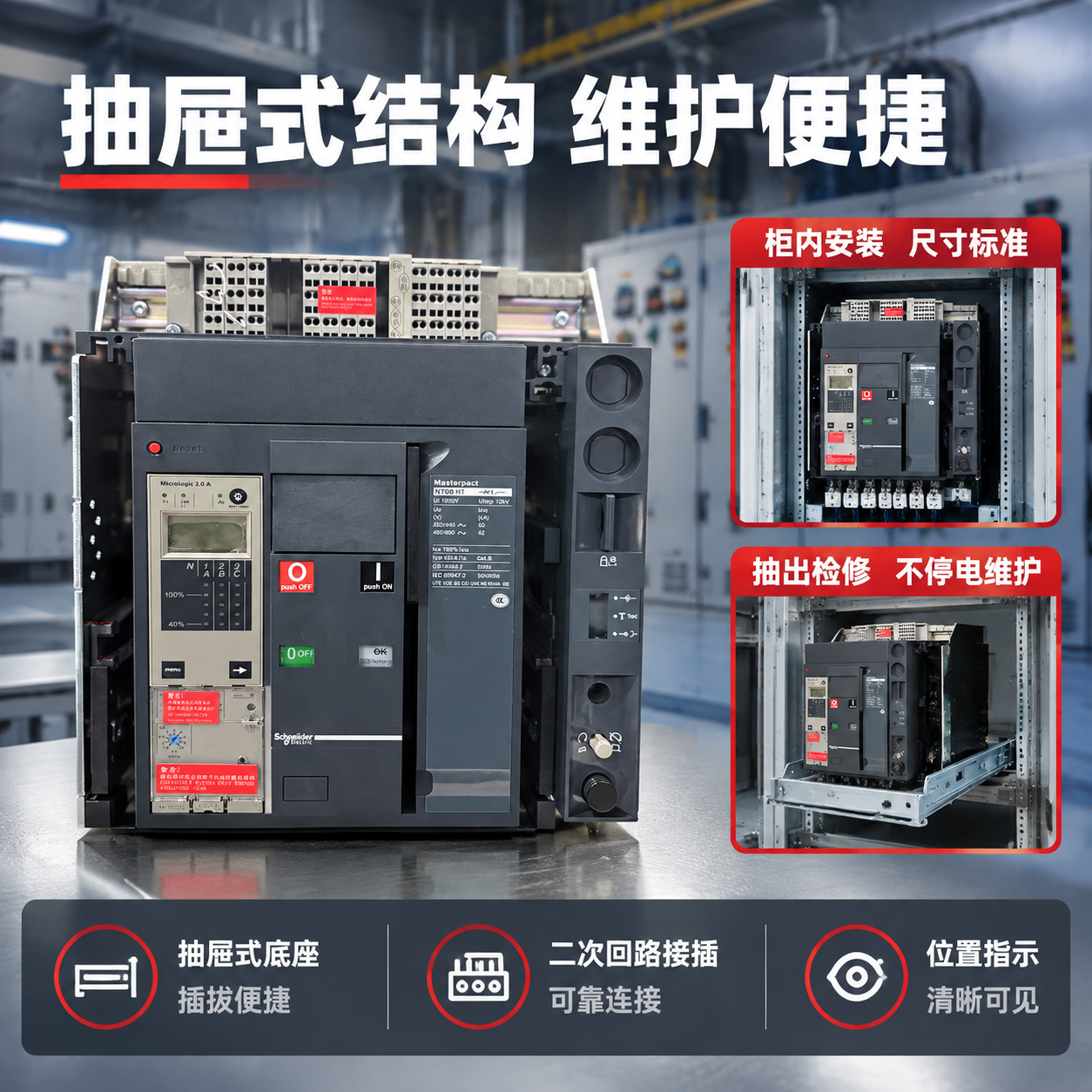 [主图-4] 结构与安装场景图，主题：抽屉式结构 安装维护便捷… - 图片创意预览