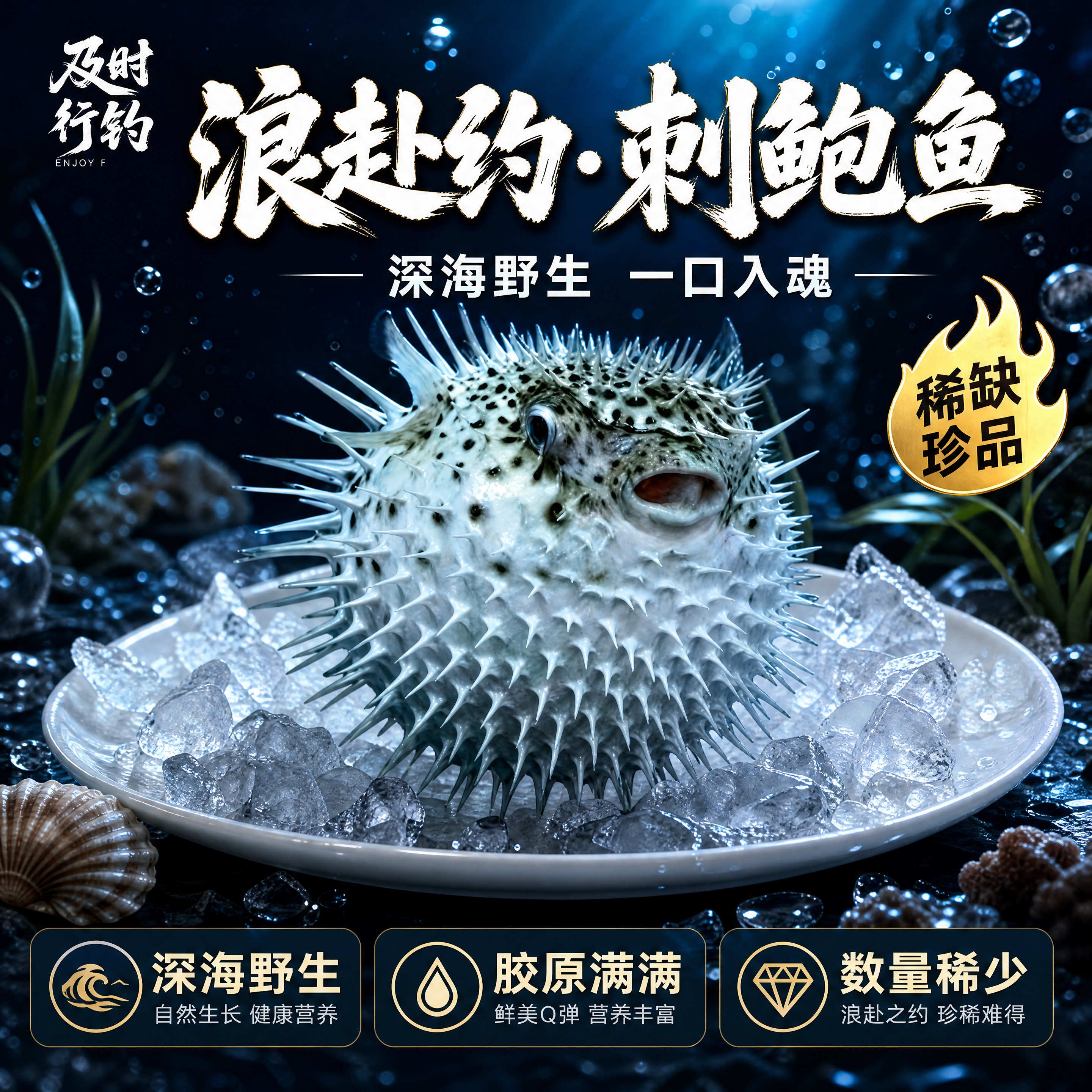 [商品] 使用【图1】野生刺鲍鱼；保留刺鲍鱼圆鼓形态、全身尖刺… - 图片创意预览