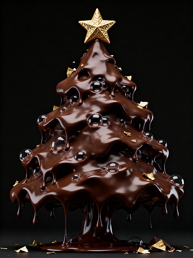 巧克力液滴圣诞树