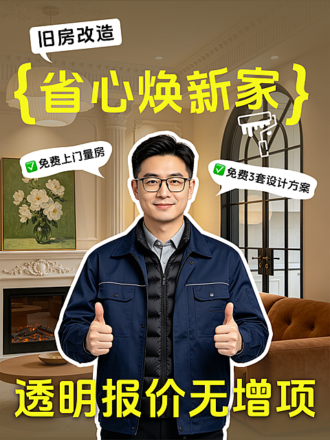 老破小改造家装装修视频小红书封面