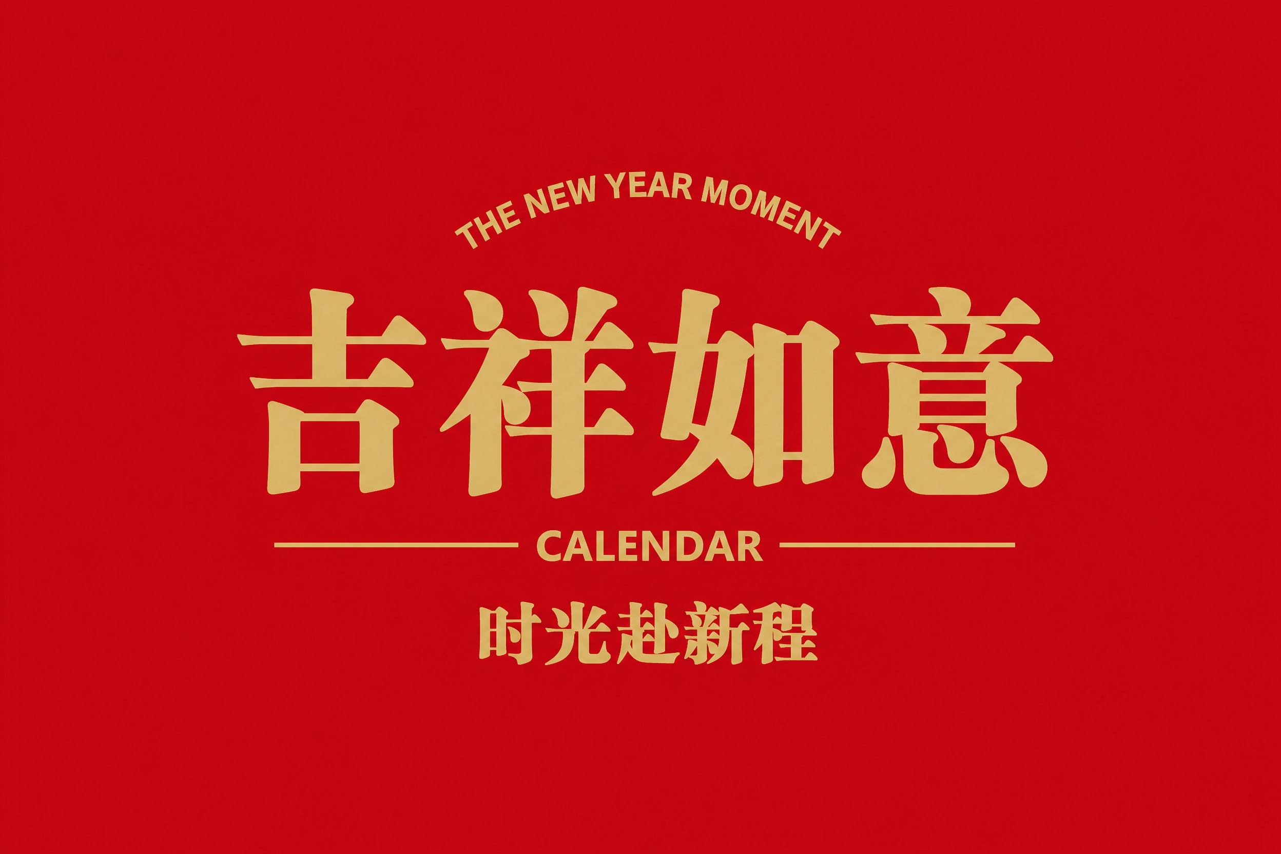 红色背景金色字体设计，横版。正红色纯色背景，金色文字居中，整体… - 图片创意预览