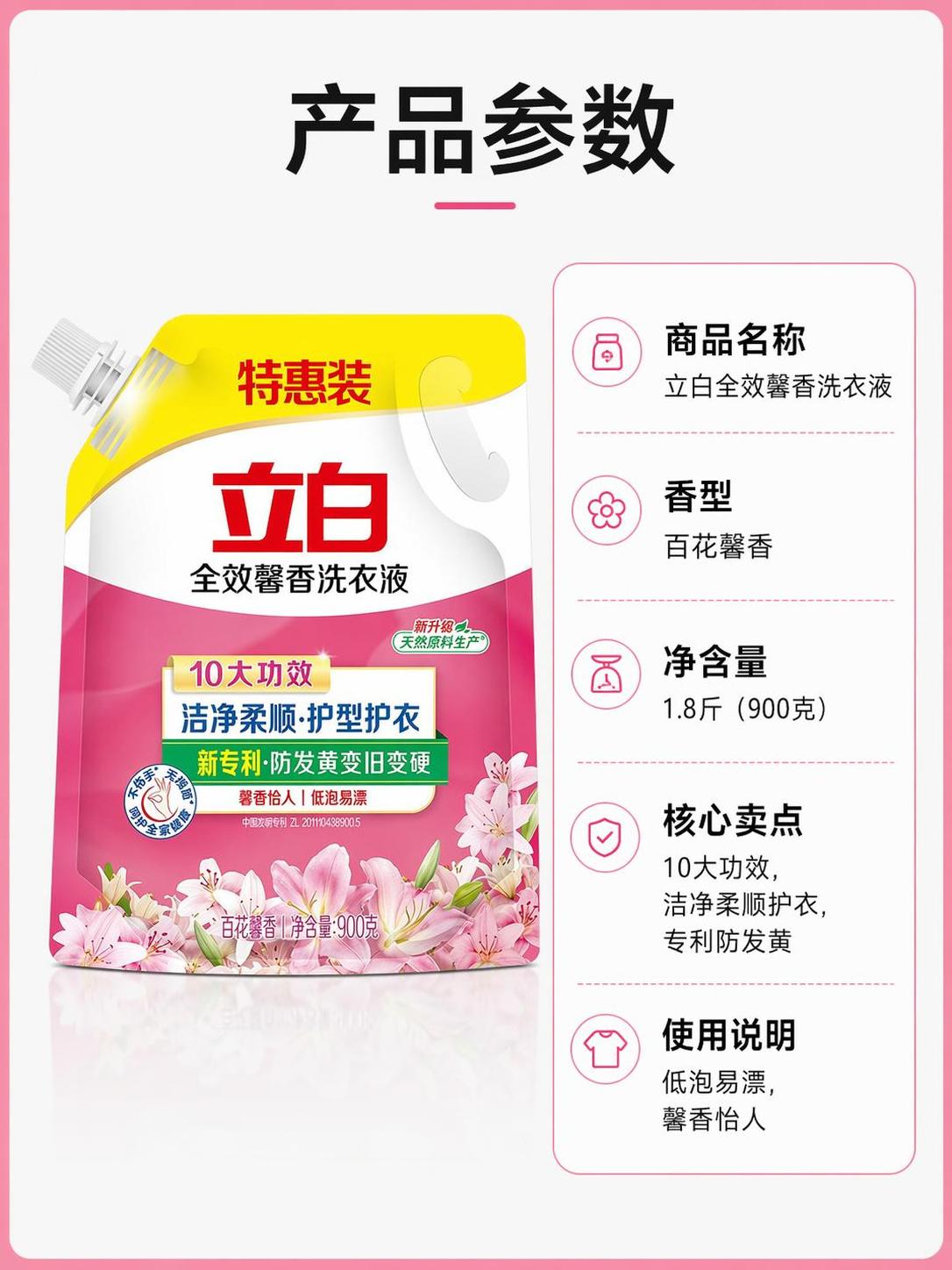 [第5屏] 规格参数-产品信息卡展示。本屏使用【图1】作为商品… - 图片创意预览