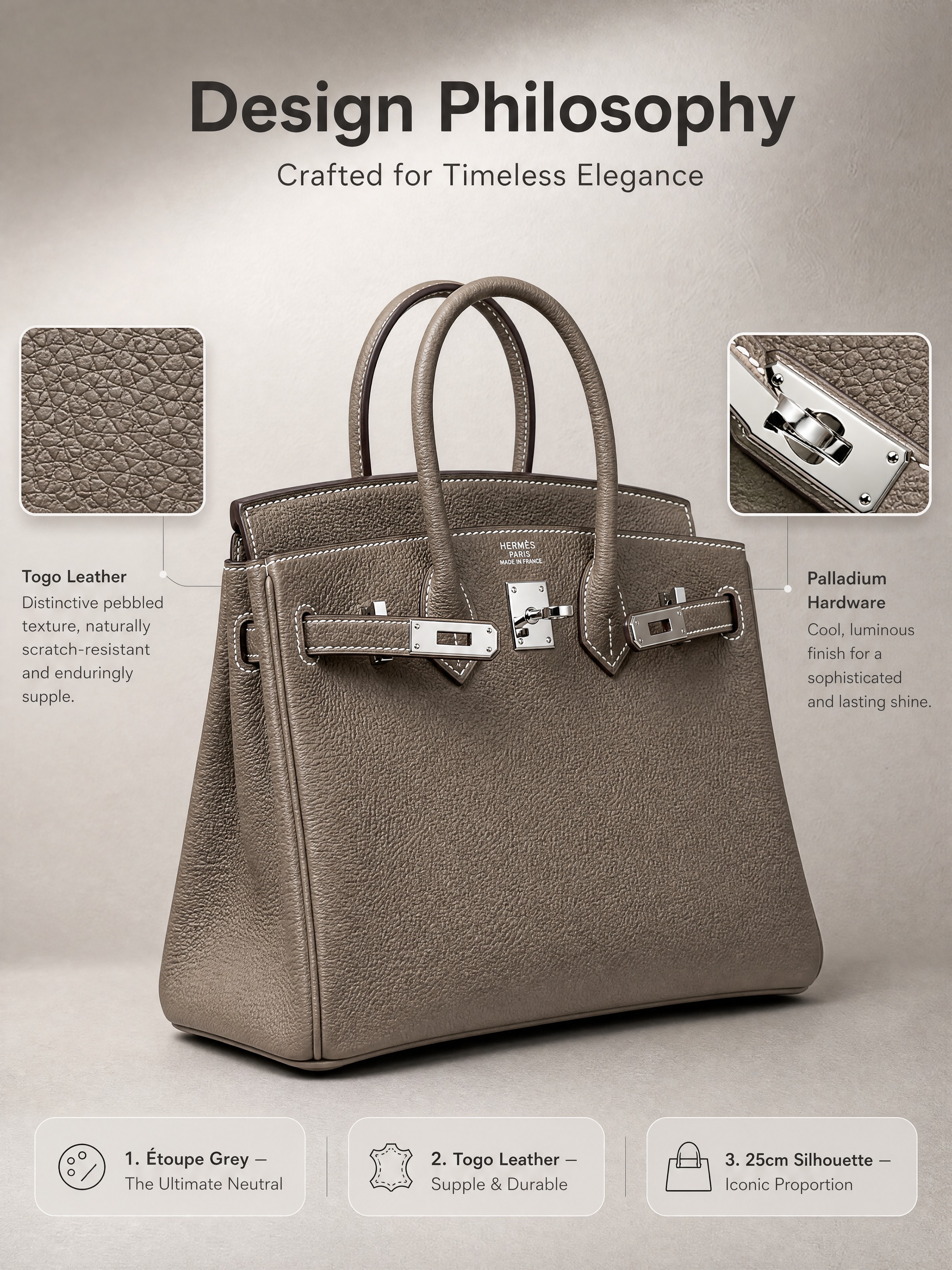 [商品] 使用【图1】爱马仕 Birkin 25 大象灰 To… - 图片创意预览