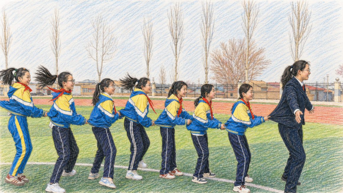 将此图片转换为彩色铅笔画风格，保留画面中人物和场景结构，呈现彩色铅笔手绘质感，线条细腻，保留清晰的人物轮廓和动态，色彩自然柔和，带有铅笔纹理质感预览效果