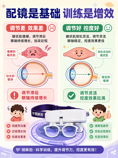 「图片1」图中的明眸拍是左边白盒子里的，右边的平板即内置软件是明眸拍的视觉训练软件，「图片1」这个图片上盒子上的设备就是明眸拍
我希望你把他们AI做成Q版的可爱一点的画面一会儿作为配图用
明眸拍是自动预览效果