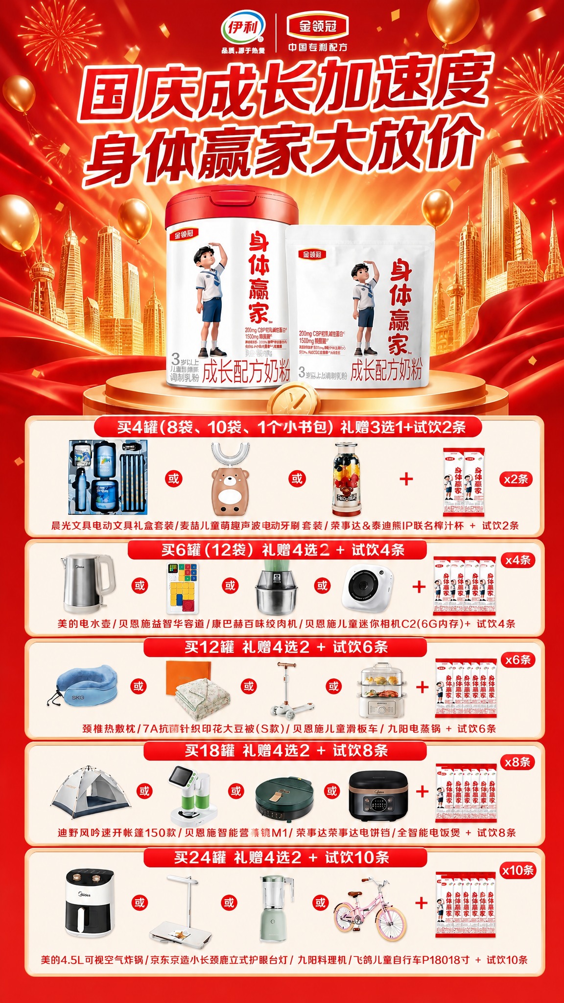 将图1（喜庆红金大促图）调整为图2（国庆金秋大促版本）的竖版9… - 图片创意预览