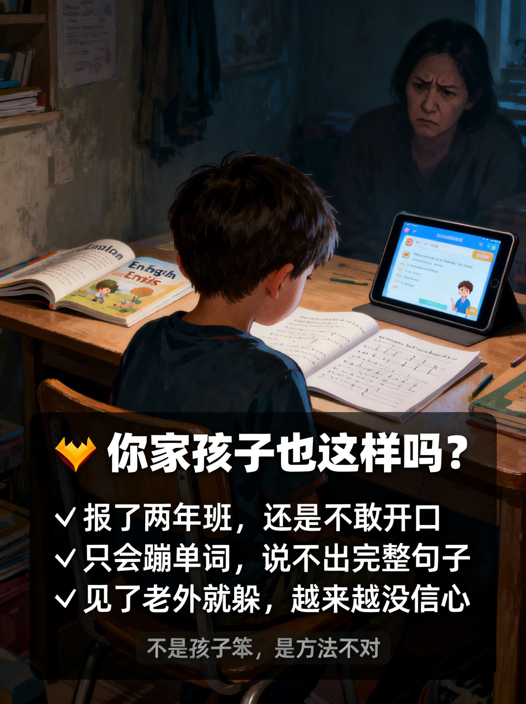 一个6-7岁的男孩背对镜头坐在书桌前，背影显得沮丧和焦虑，书桌… - 图片创意预览