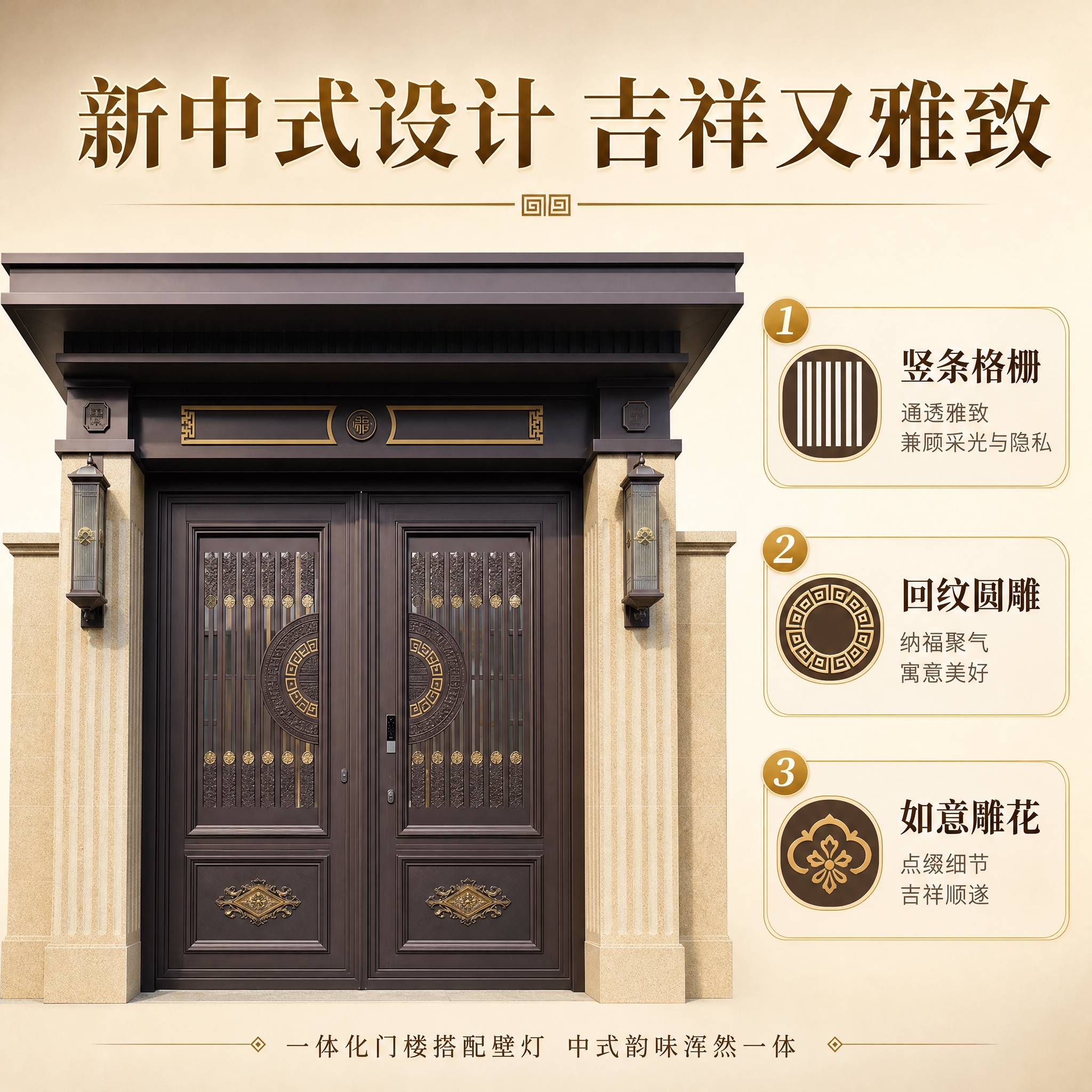 [主图-2] 核心亮点，展示新中式设计的三大吉祥寓意与通透雅致… - 图片创意预览