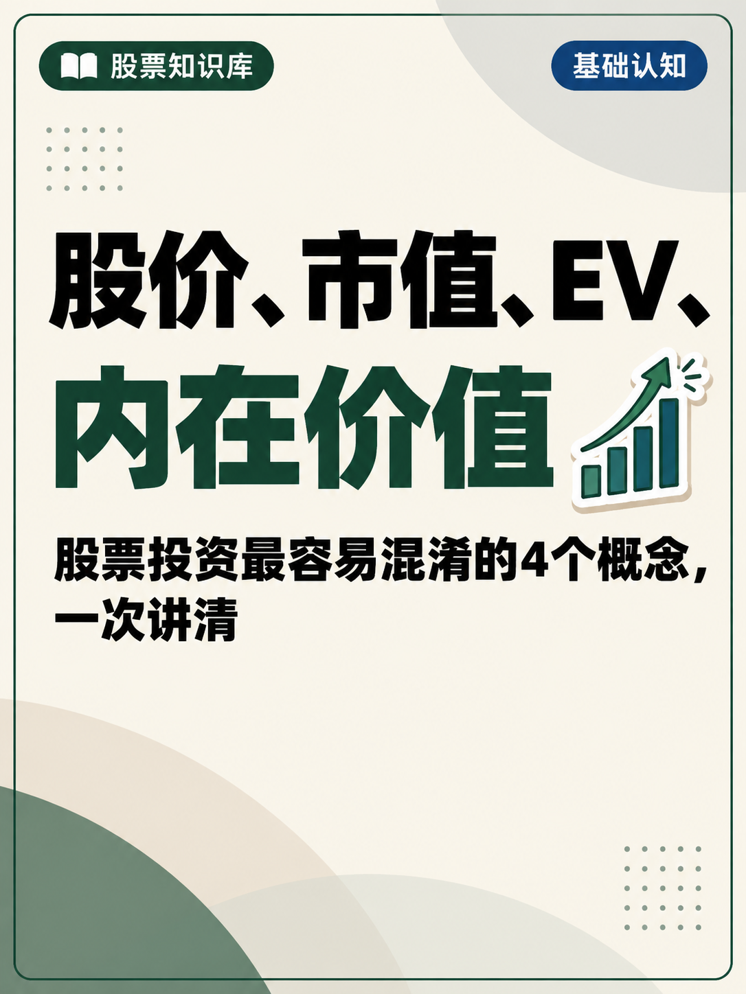 小红书投资知识卡封面，墨绿米白风格，与参考图完全一致的版式和视… - 图片创意预览