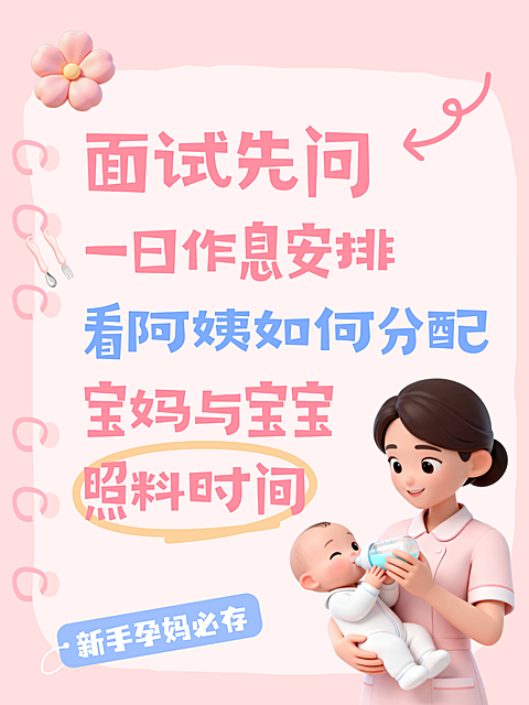 月嫂阿姨面试经验母婴亲子知识科普攻略小红书封面
