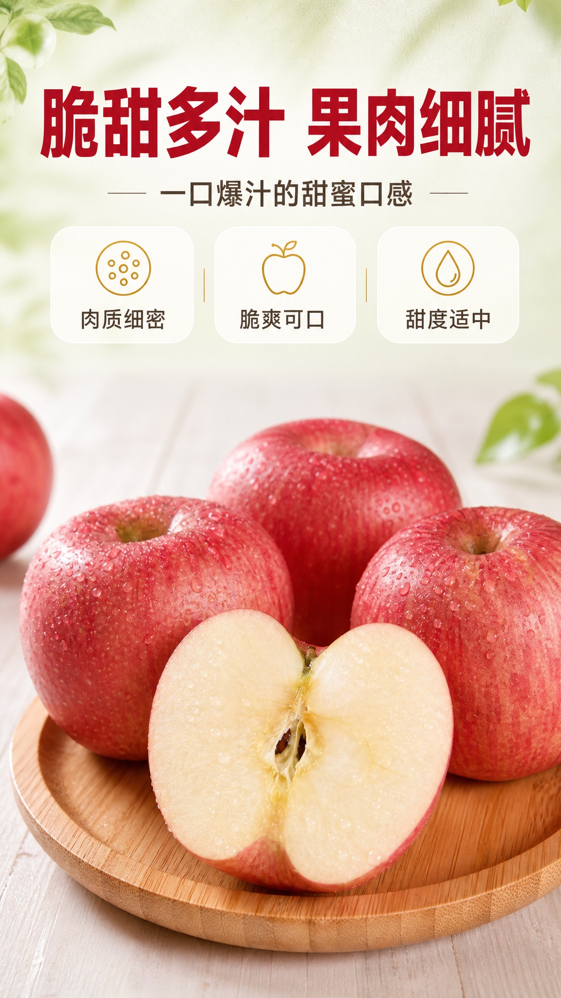 [商品] 使用【图4】陕西红富士苹果切面图；保留苹果的红色果皮… - 图片创意预览