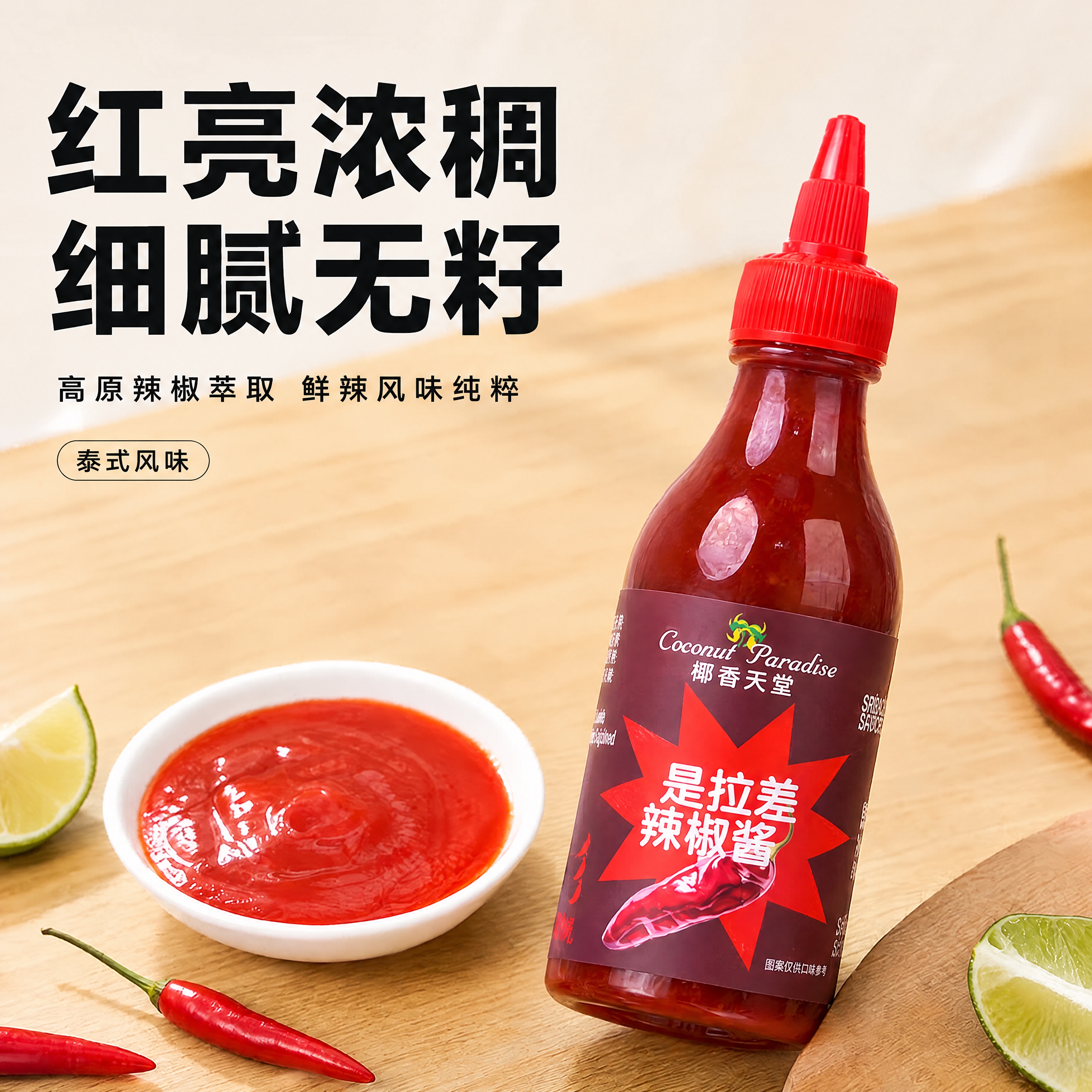 这是一张辣椒酱电商详情页设计图（图1），图2为产品实物参考图。… - 图片创意预览