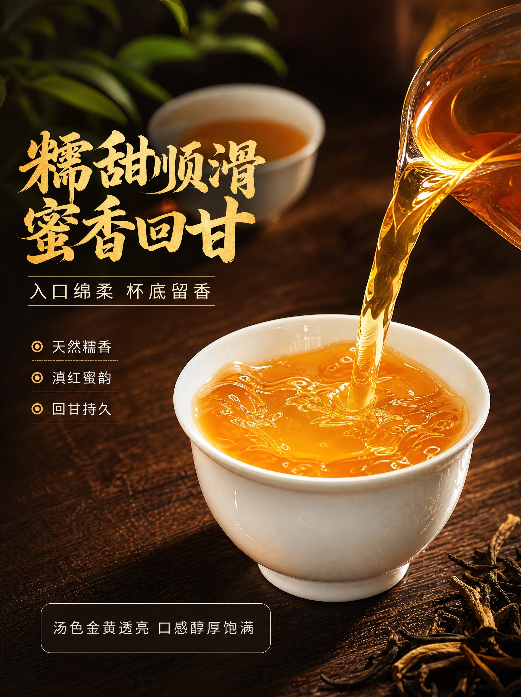[商品] 使用【图5】糯香滇红金丝茶汤图；保留茶汤琥珀金黄、通… - 图片创意预览