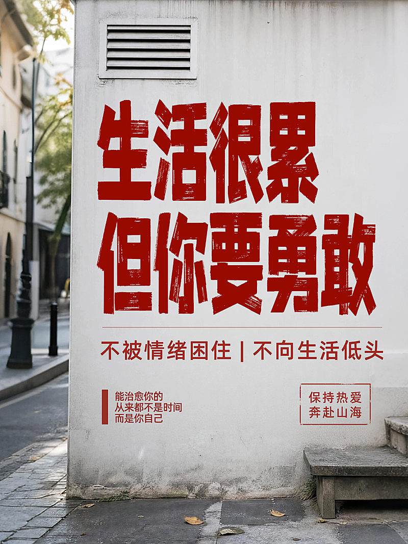激励正能量语录摘抄实景风小红书封面