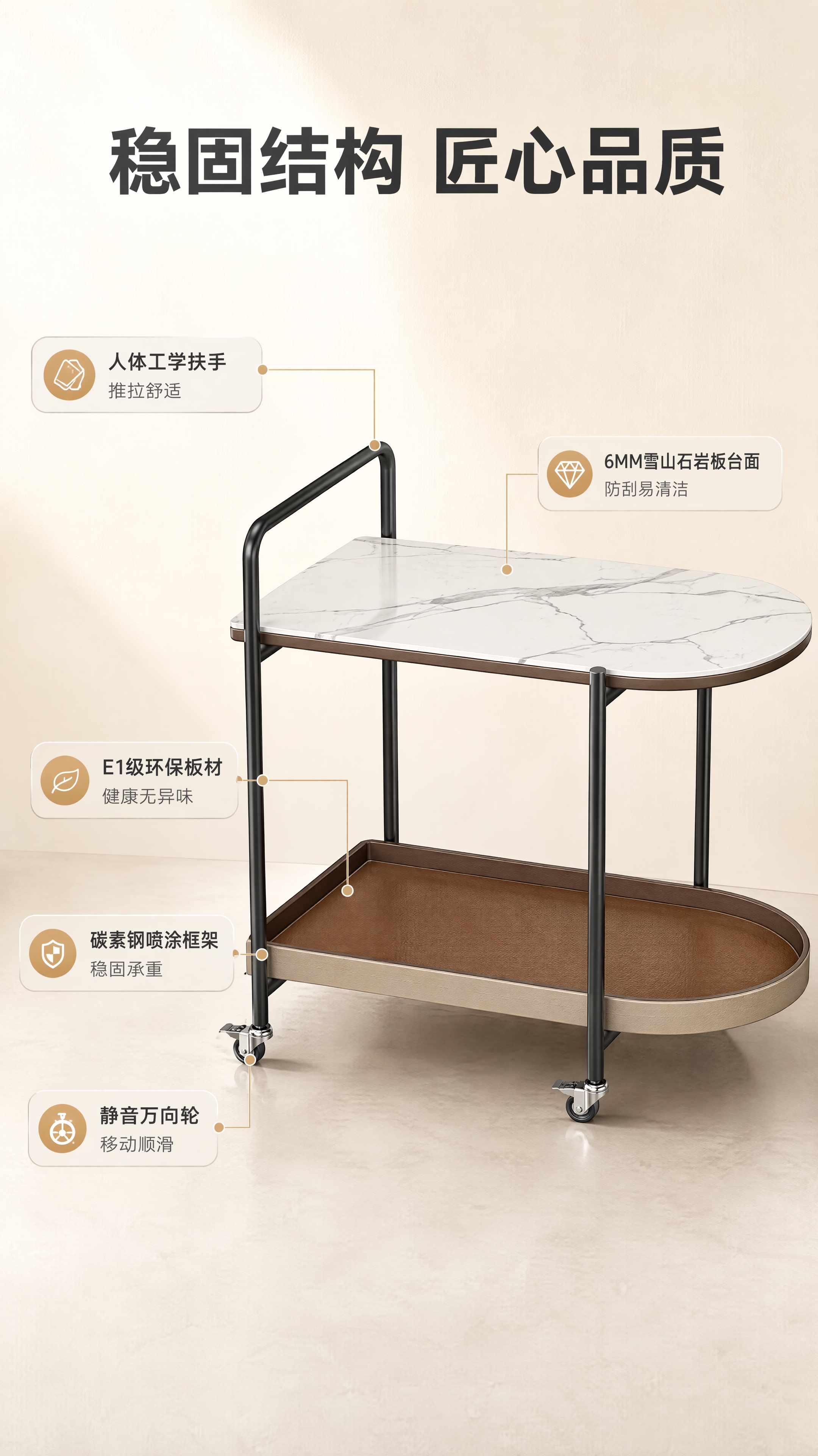 [商品] 使用【图1】DS-8812移动餐车；保留双层结构、上… - 图片创意预览
