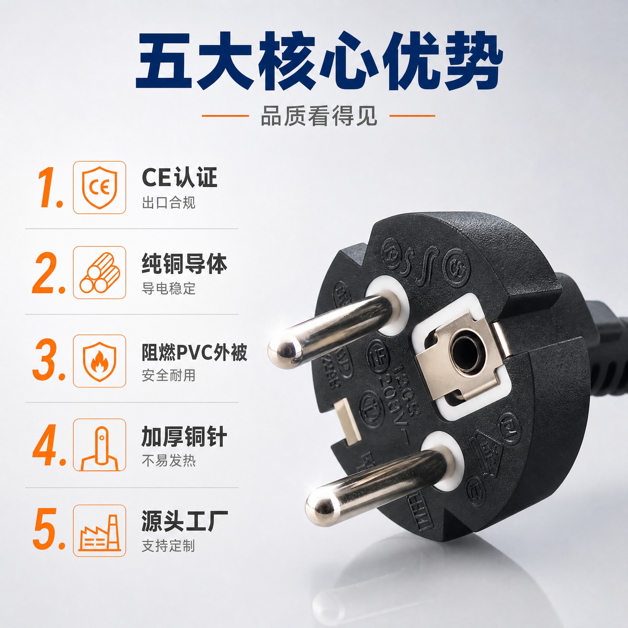 [主图-2] 产品亮点图，主题：五大核心优势 品质看得见。 [… - 图片创意预览