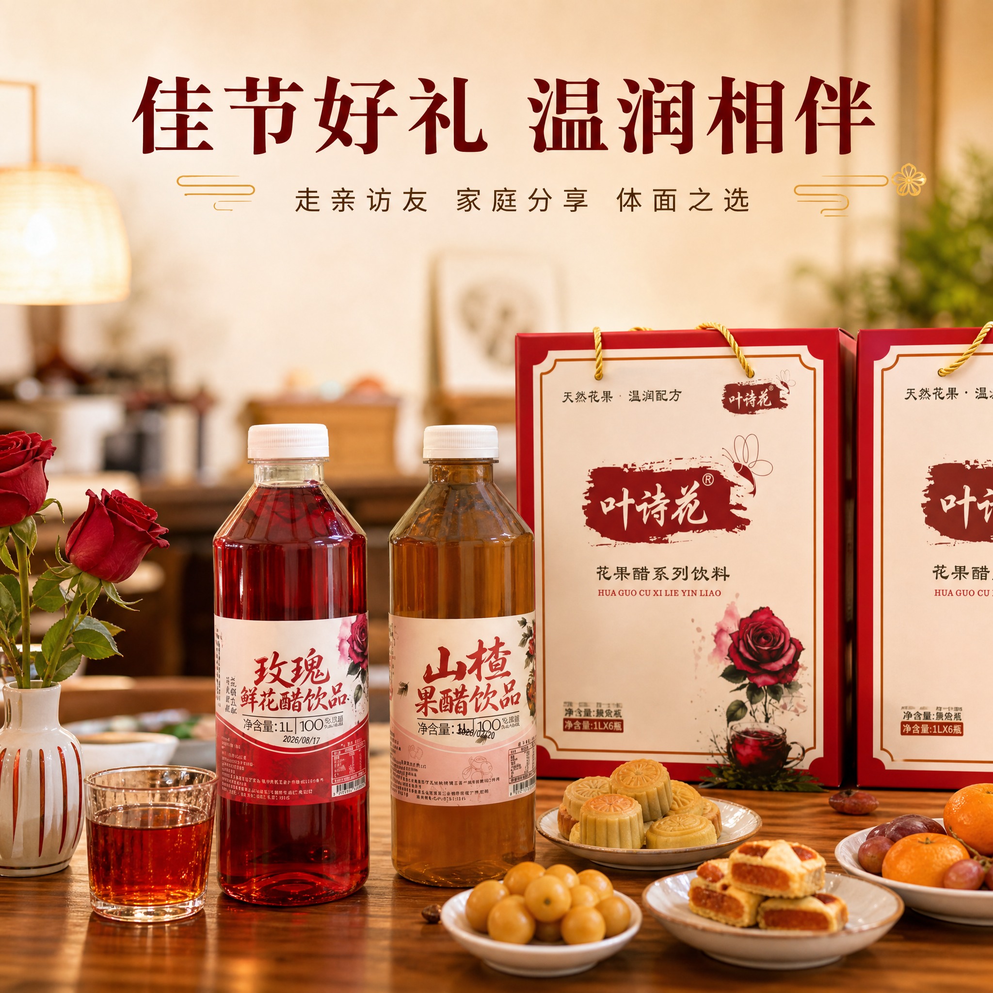 [主图-4] 场景与体验 家庭餐桌礼赠场景 [统一基调] 温润… - 图片创意预览