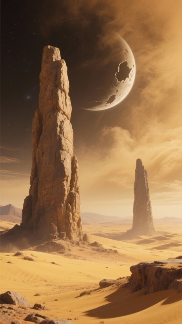 帮我生成50张关于月亮和星球的图片预览效果