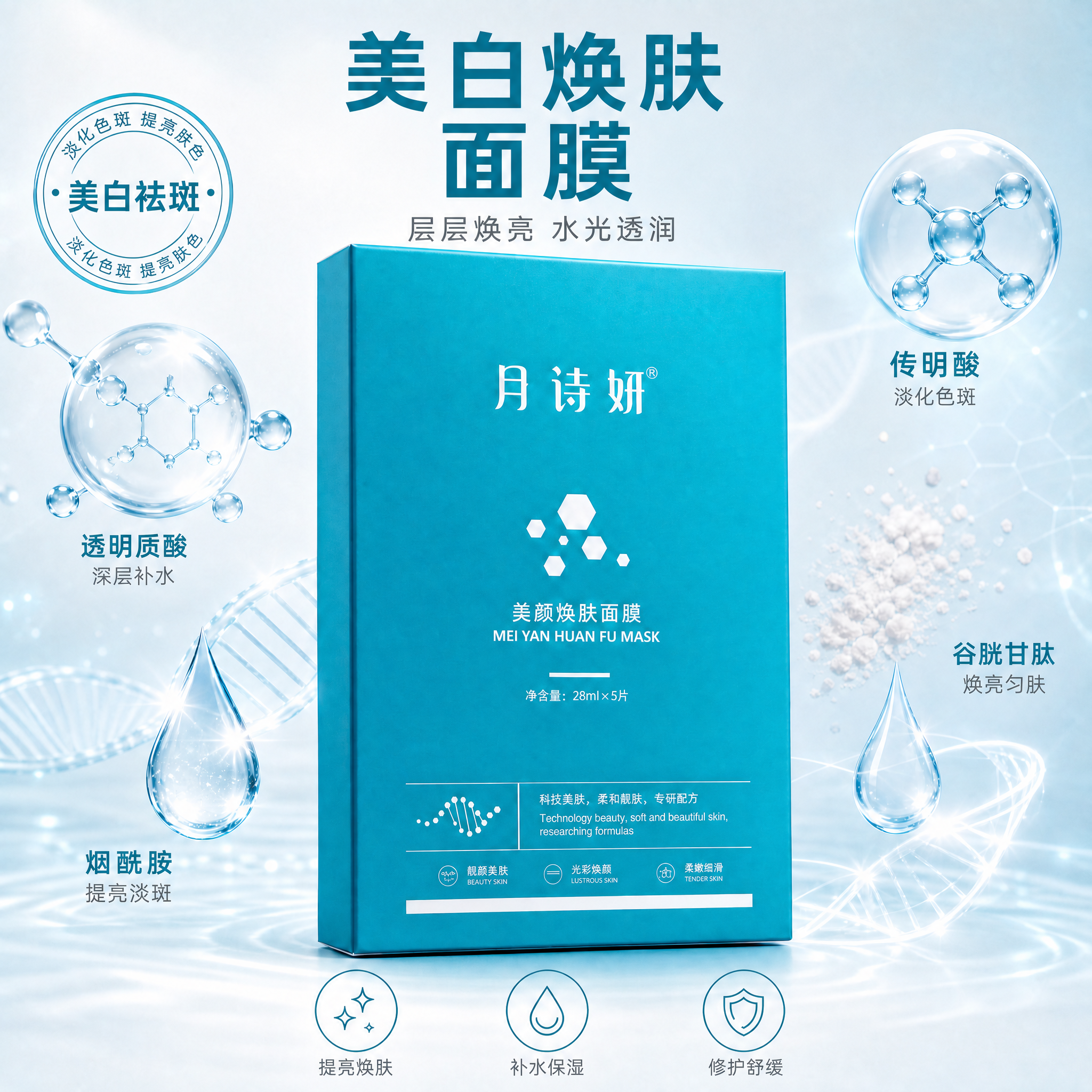 将图中所有英文介绍文字替换为中文，产品包装盒本身的原有文字保持… - 图片创意预览