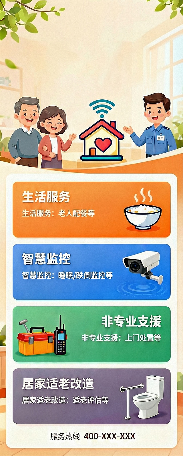 去掉为您打造安全、舒适、有尊严的居家晚年生活这句话