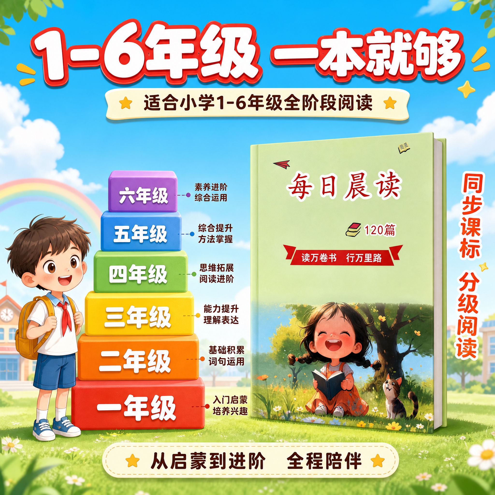 [主图-4] 适用人群与年级覆盖，明确展示本书适合1-6年级全… - 图片创意预览