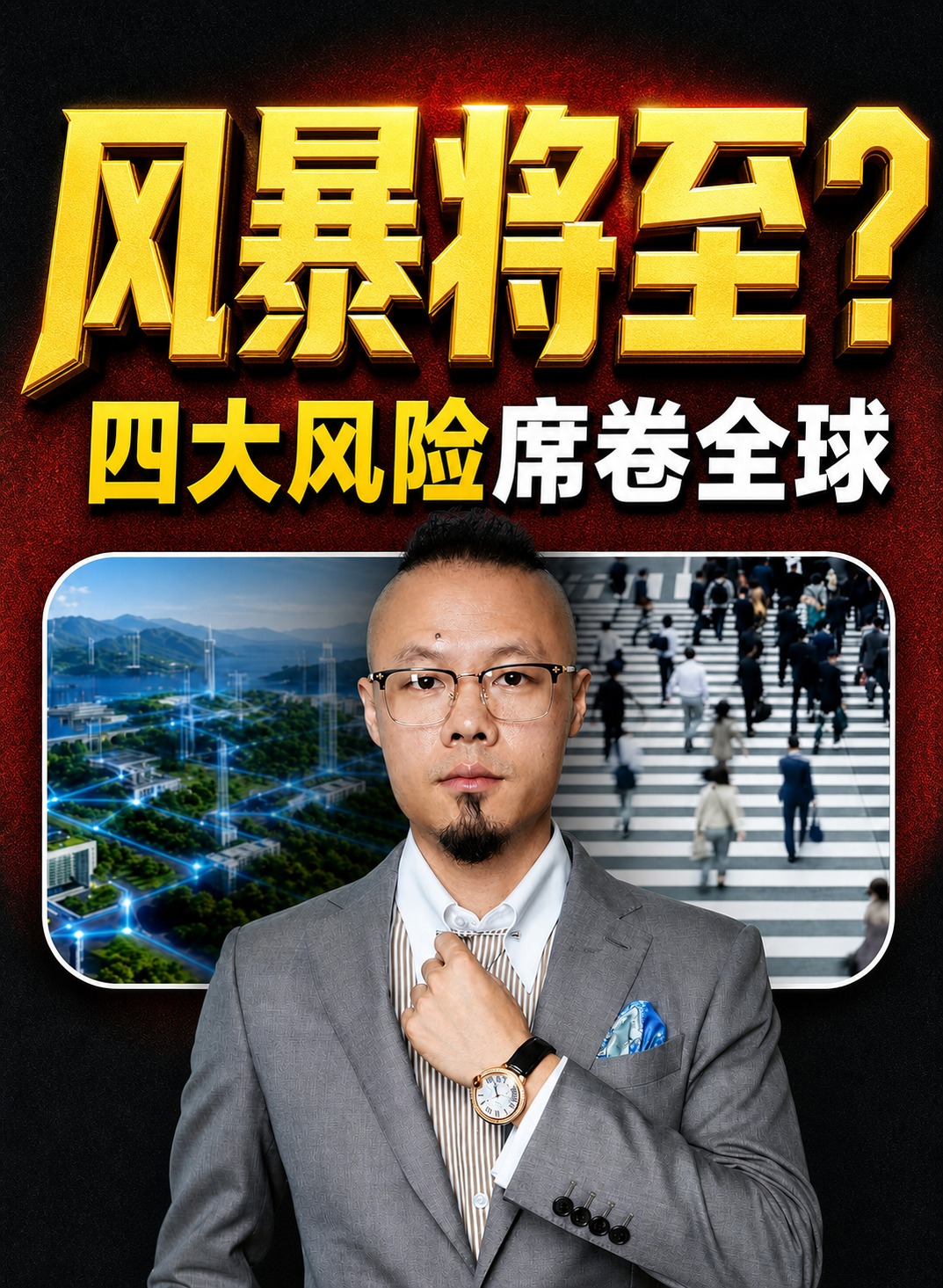 基于参考图进行修改，保留原图的背景风格（黑红渐变质感背景）、人… - 图片创意预览