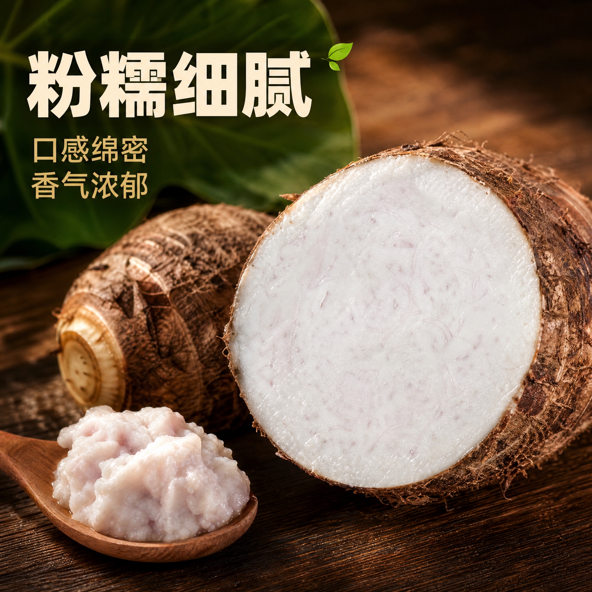 [主图-3] 芋头 细节微距与口感展示。 [统一基调] 整体风… - 图片创意预览