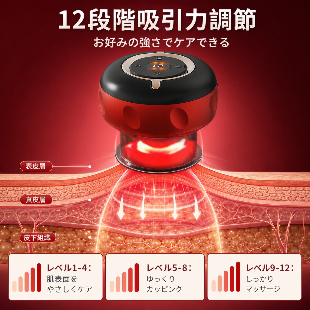 [商品] 使用【图8】红黑智能拔罐仪吸力演示图；保留产品外观、… - 图片创意预览
