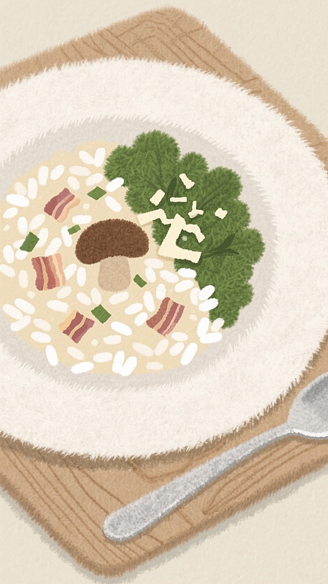 五常大米奶油蘑菇烩饭