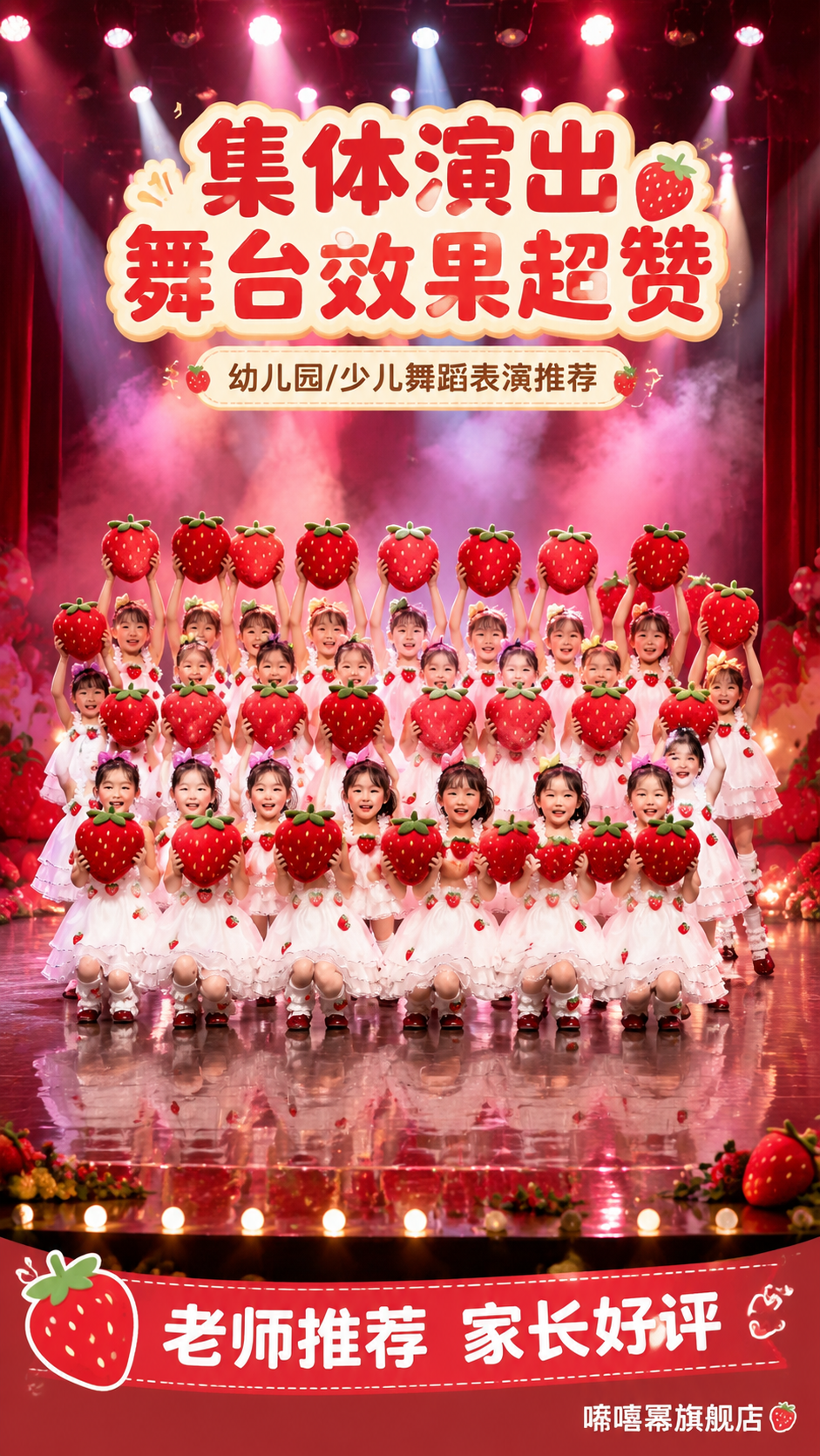 [商品] 使用【图1】【图2】【图8】儿童草莓舞蹈服群舞图；商… - 图片创意预览