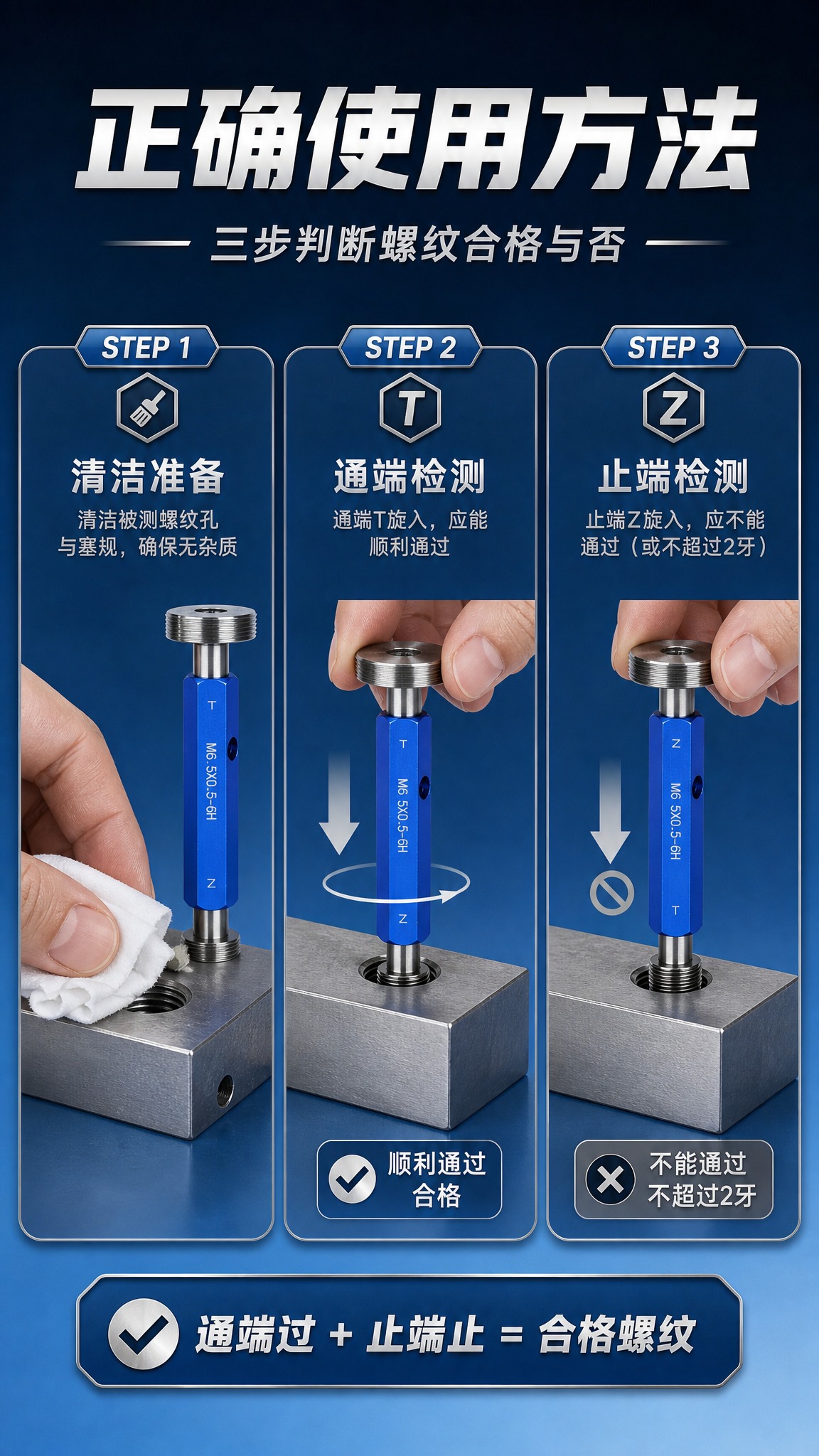 [商品] 使用【图1】6H螺纹塞规；保留产品原貌；展示产品旋入… - 图片创意预览