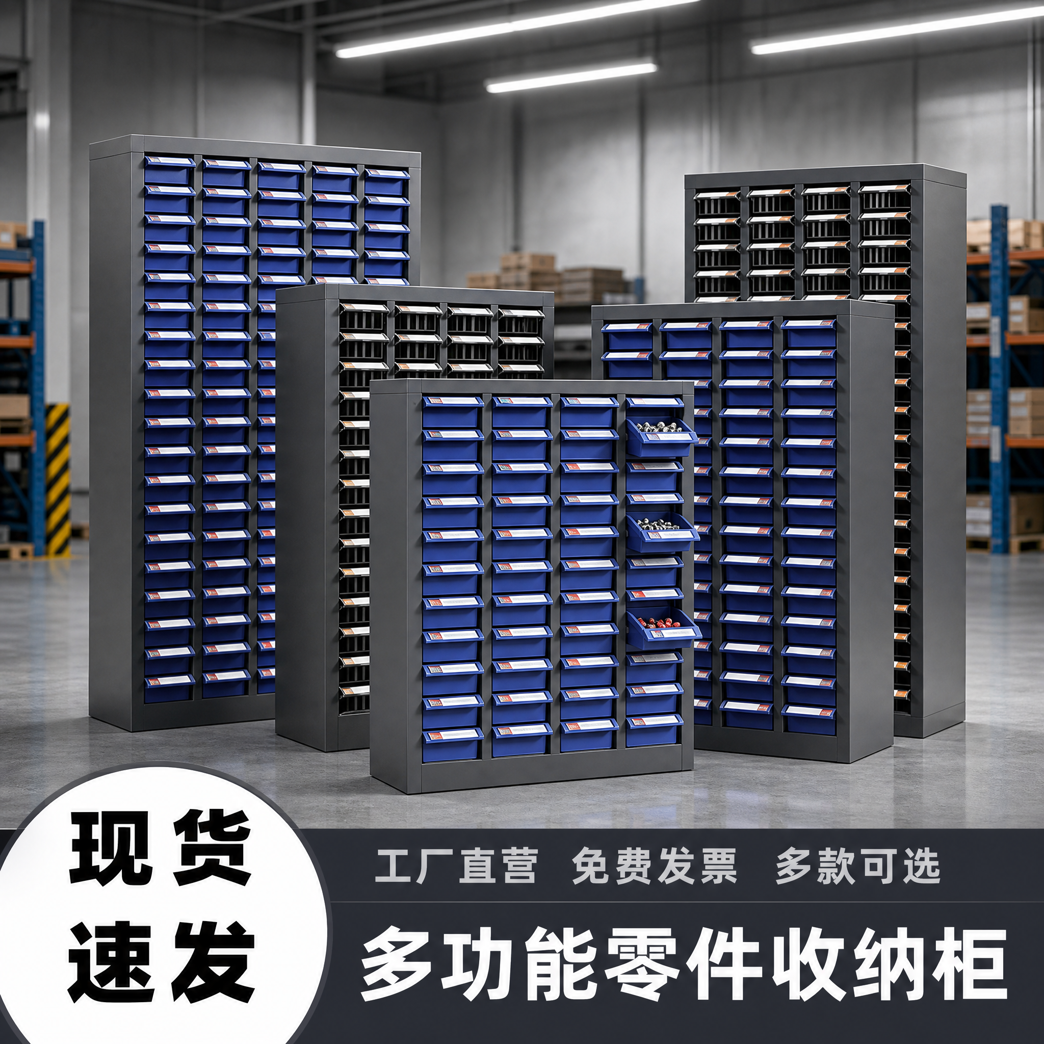 [主图-1] 首图 多功能零件收纳柜产品英雄图 现货速发吸睛… - 图片创意预览