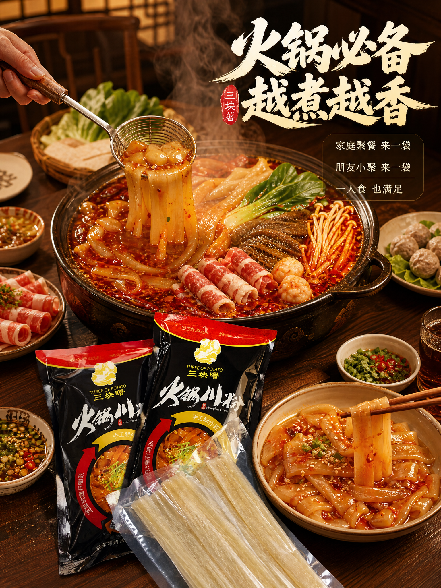 [商品] 使用【图2】【图4】三块曙火锅川粉包装袋与真空粉条；… - 图片创意预览