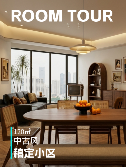 装修小红书Room Tour小红书封面预览效果
