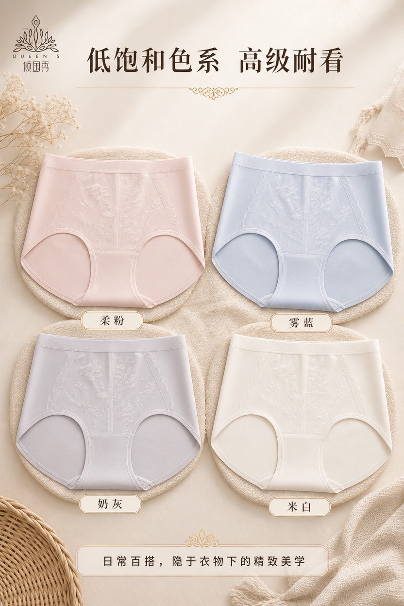 [商品] 使用【图1】的多色内裤组合；商品处理：保留每条内裤的… - 图片创意预览