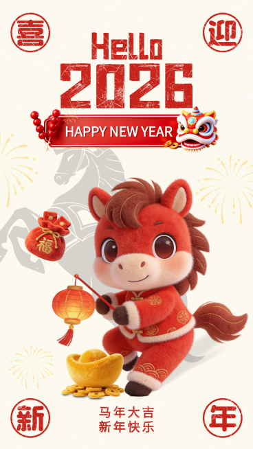 春节节日祝福通用3D感手机海报预览效果