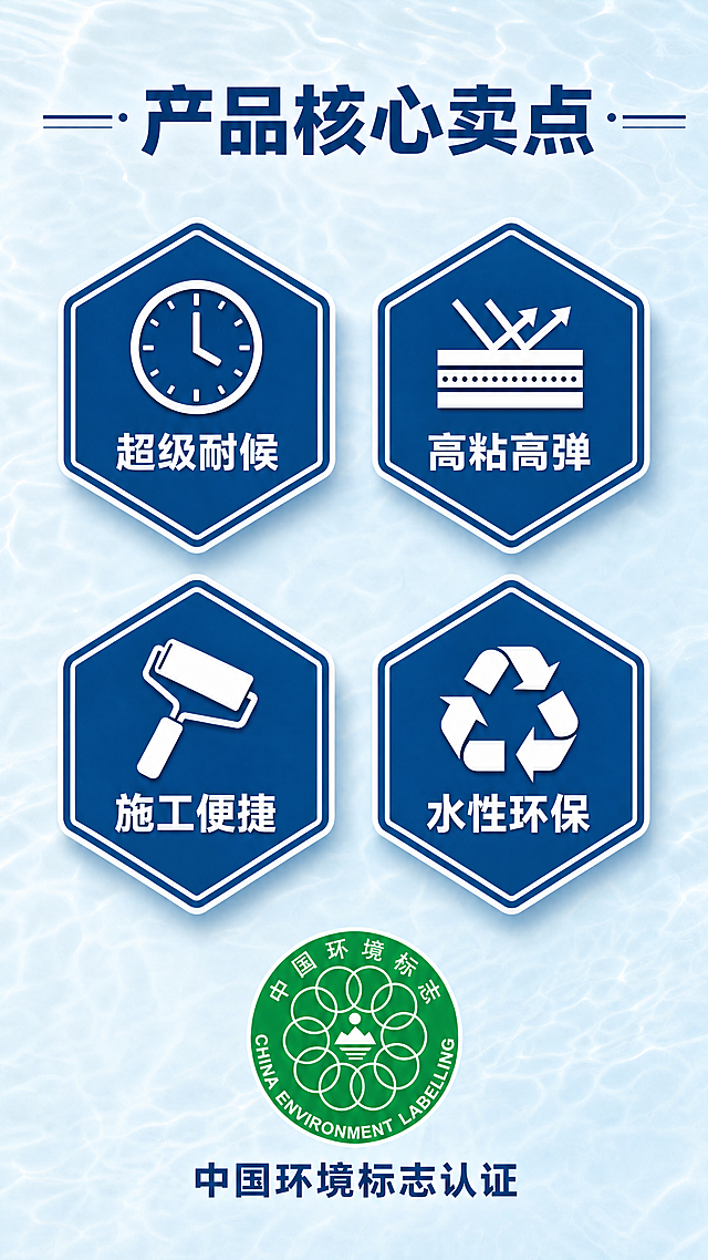 使用商品详情页技能根据商品图「图片1」「图片1」「图片1」生成1套详情页，参考图为「图片1」「图片1」「图片1」「图片1」「图片1」「图片1」「图片1」「图片1」「图片1」「图片1」「图片1」「图片1」「图片1」，商品名称为邦固隆，卖点为 ，适配平台为抖音/快手，图片比例为9:16，需求屏数为8张，其他要求为 第一屏：钩子（3秒吸睛）  目标：回答"这是什么？对我有啥好处？"  大图：产品桶+屋面场景（华南理工大学联合研发logo突出） 主标题：直接外露·刷完即住·20年不用重做 副文案：无VOC环保 刷完当天住 / 屋面外墙专用  第二屏：痛点场景代入  目标：让用户觉得"这就是我需要的" 暂时无法在飞书文档外展示此内容  第三屏：信任背书（权威认证）  目标：回答"凭什么信你？"  华南理工大学联合研发中心 + 专利号 2745小时人工气候老化测试 ≈ 20年使用寿命 三大认证：中国环境标志 / 法国A+ / ISO9001 环保承诺：无VOC，刷完当天住  第四屏：产品核心卖点  目标：告诉用户"好在哪" 暂时无法在飞书文档外展示此内容   第五屏：施工流程展示  目标：降低决策门槛  第一步：基面清理（干净、干燥） 第二步：涂刷基面处理剂 第三步：喷涂第一遍水性聚脲 第四步：喷涂第二遍水性聚脲  配实操图  第六屏：适用范围  目标：让用户确认"我能不能用"  ✅ 混凝土屋面外露 ✅ 金属屋面 ✅ 外墙渗漏修补 ✅ 露台、阳台 ✅ 地下室、车库防潮  第七屏：规格参数  目标：给需要确认的人看细节  包装：20kg/桶 用量：约1.5-2kg/㎡（两遍） 施工温度：5℃以上 储存期：18个月  第八屏：服务保障  目标：打消最后顾虑  品质保证：20年性能保持率出色 售后支持：技术支持、施工指导 退换说明：质量问题包退换  第九屏：行动转化  目标：促使下单  优惠信息（限时活动/满减） 一键下单按钮 联系方式/咨询入口  给稿定设计的建议  首图风格：  浅蓝色科技感背景+产品桶居中 大字文案："无VOC 刷完即住 20年不重做" 左上角：华南理工logo 右下角：邦固隆logo