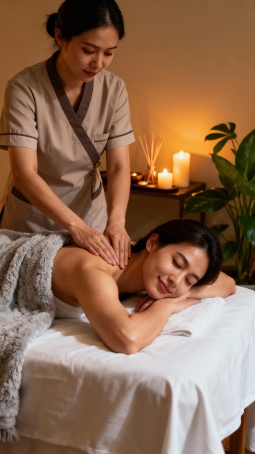 生成50张上门spa按摩的图文预览效果