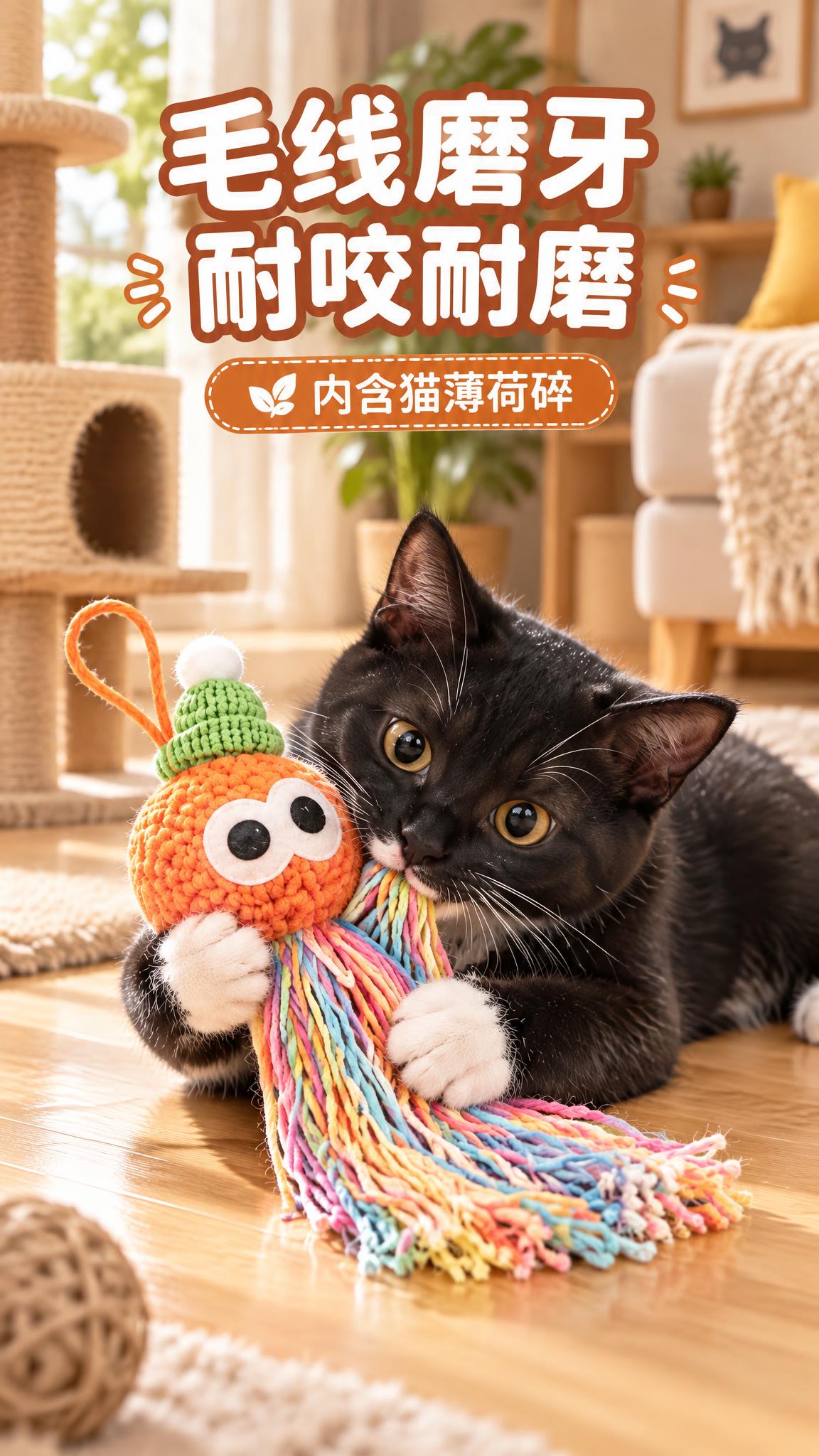 电商详情图，9:16竖版。画面主体：一只黑白奶牛猫（胸口白色、… - 图片创意预览