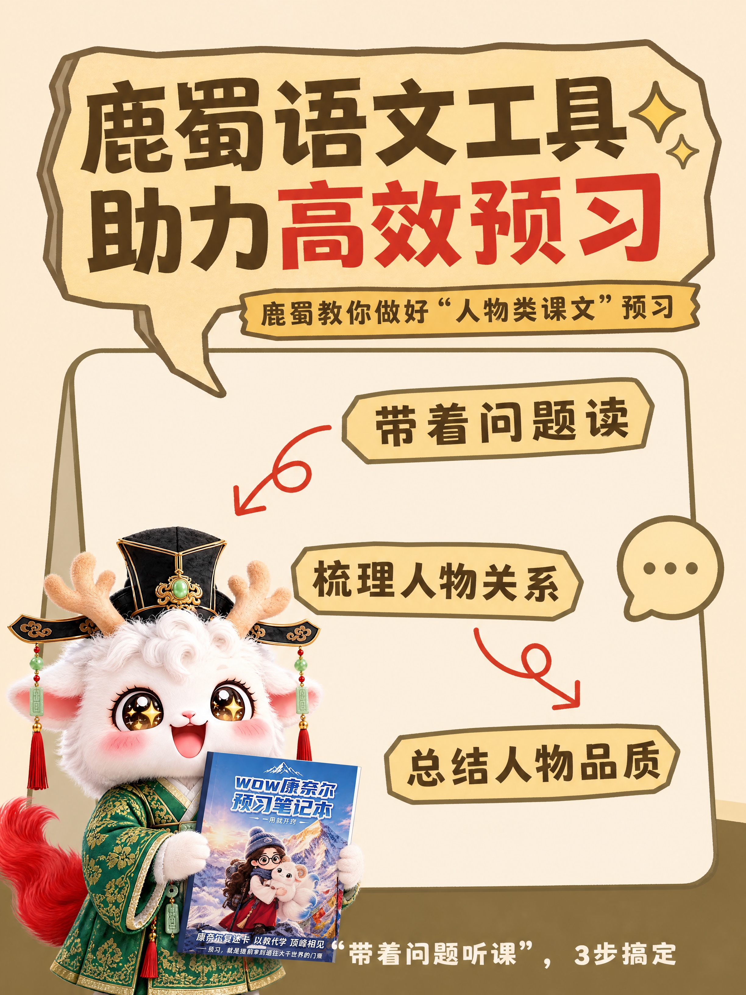 小红书笔记大字封面，插图大字，米黄暖色调复古便签风，版式精美，… - 图片创意预览